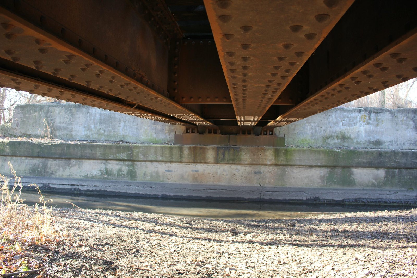 Under bridge